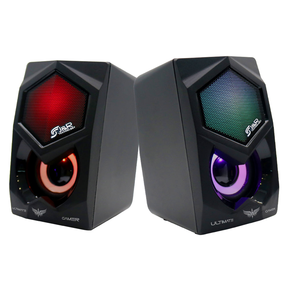 J5213 PARLANTE GAMER SPEAKER USB ILUMINACIÓN LED MULTICOL