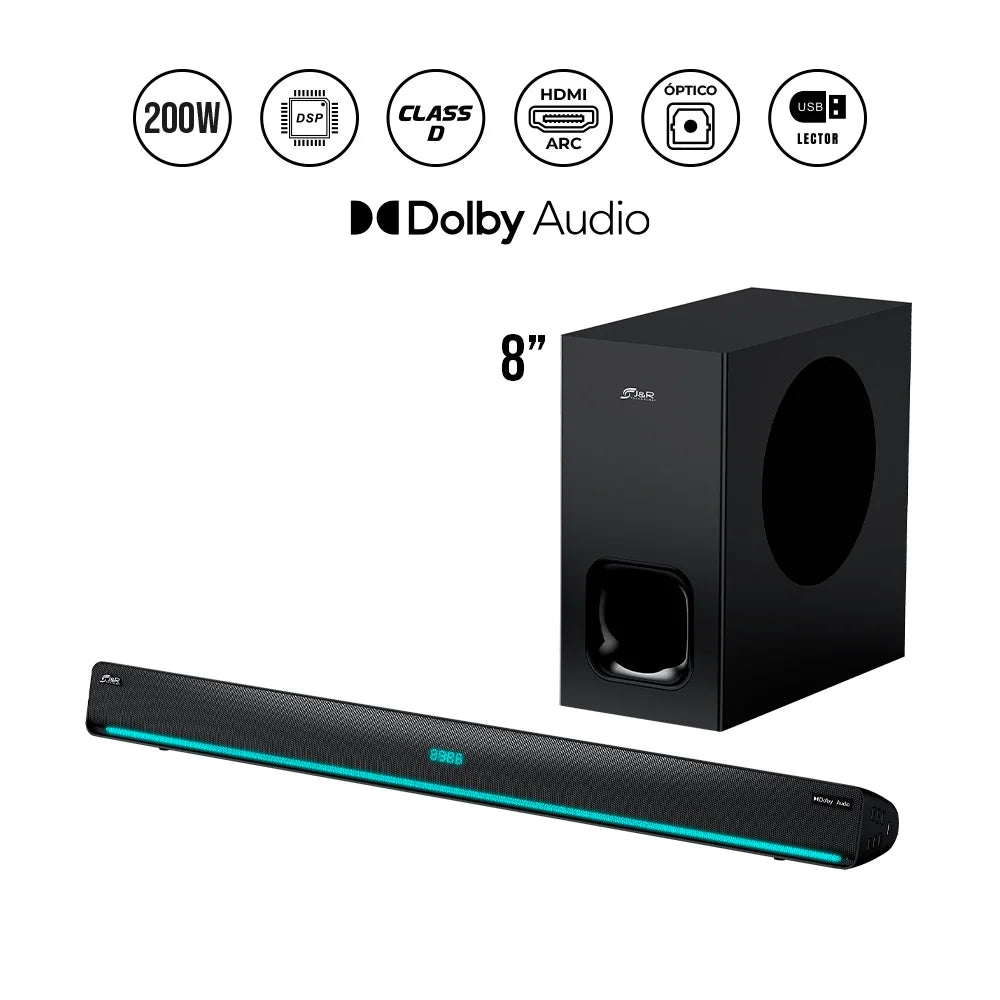 J5290-SOUNDBAR + SUBWOOFER 8″