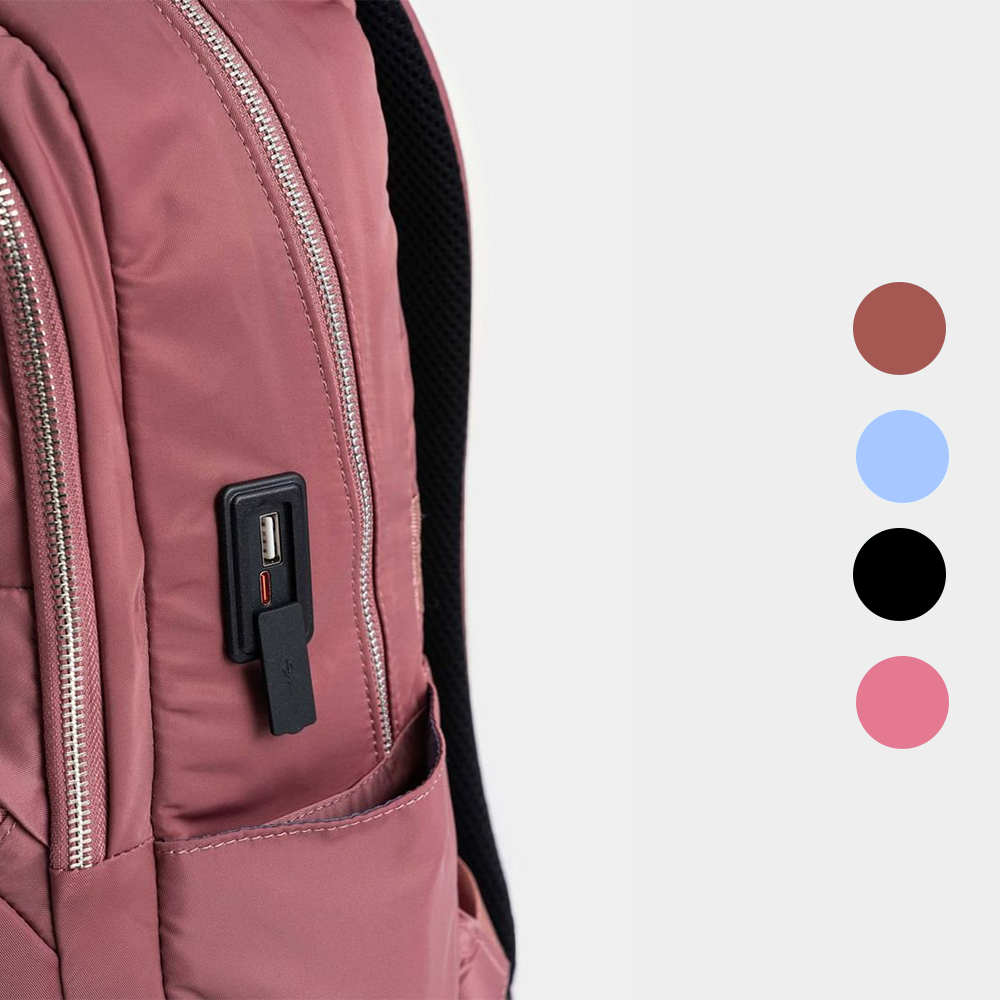 Morral elegante Grande Biel Nappa cierre plateado