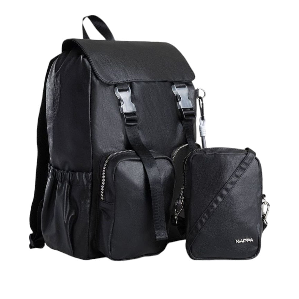 Morral cargo Korina tipo mochila 2 en 1 metalizado