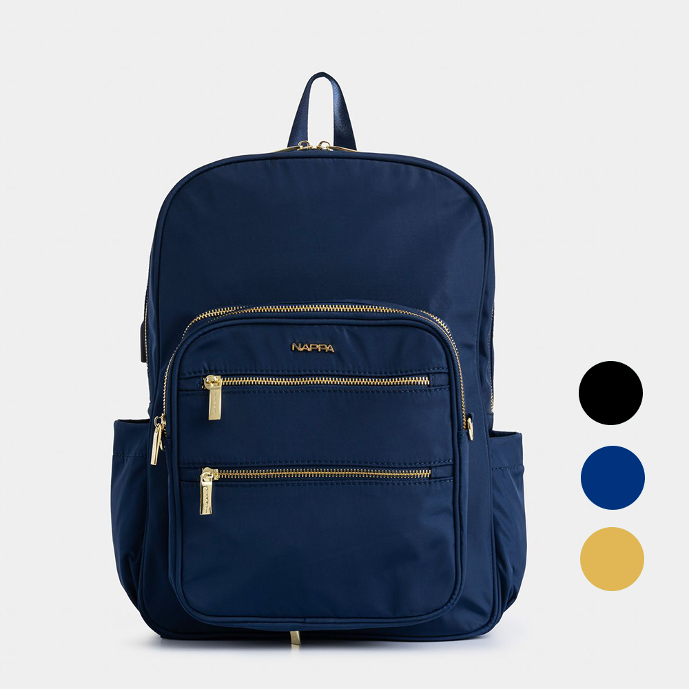 Morral grande funcional 2 en 1 Broni Nappa cierre dorado