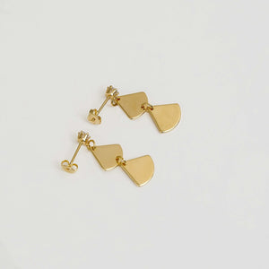 Aretes Egyptian de oro laminado 18K boche a presión  Ref: 34167