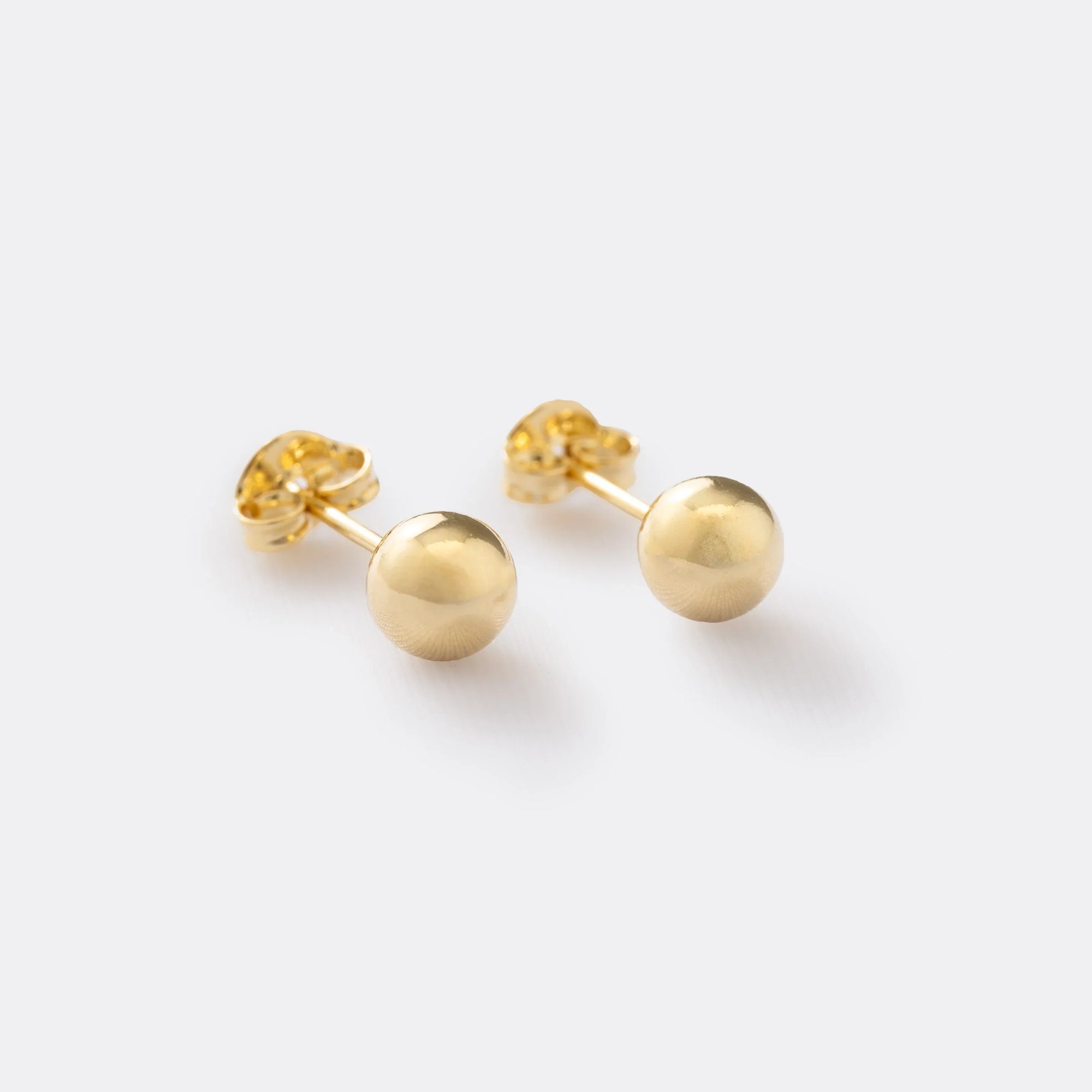 Aretes topos oro laminado 18K Balín 6mm Ref 34011