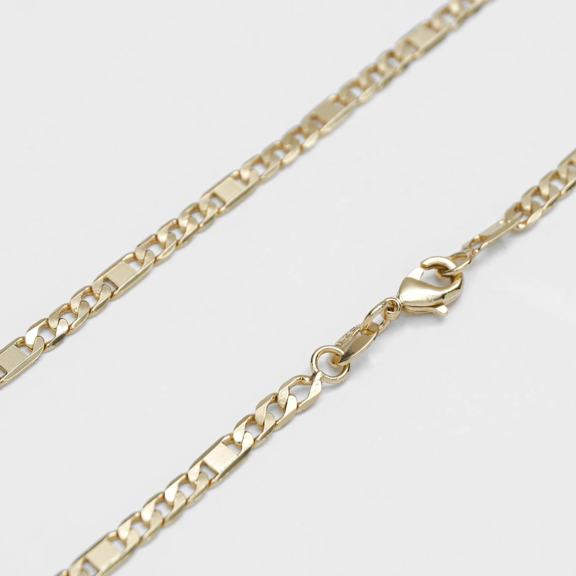Cadena Oro laminado 18K Escalera x Cubana  3.2 Mm 65 Cms Ref 44438