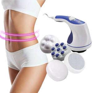 Masajeador eléctrico reductor corporal 4 cabezales intercambiables relaxtone