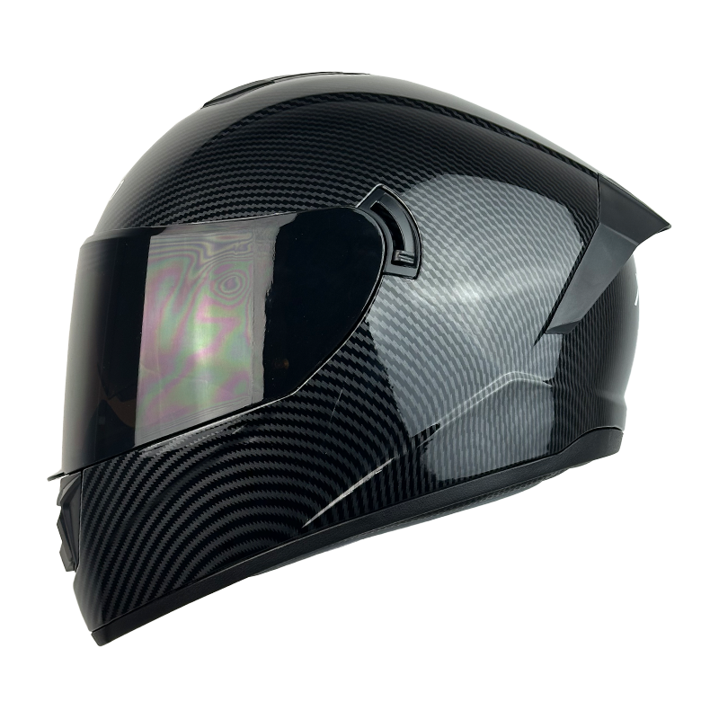 XR-701 XECURO FIBRA DE CARBON  NEGRO BRILLO