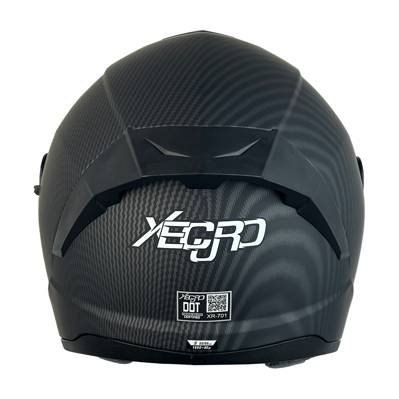 CASCO XECURO FIBRA DE CARBON NEGRO MATE XR-701