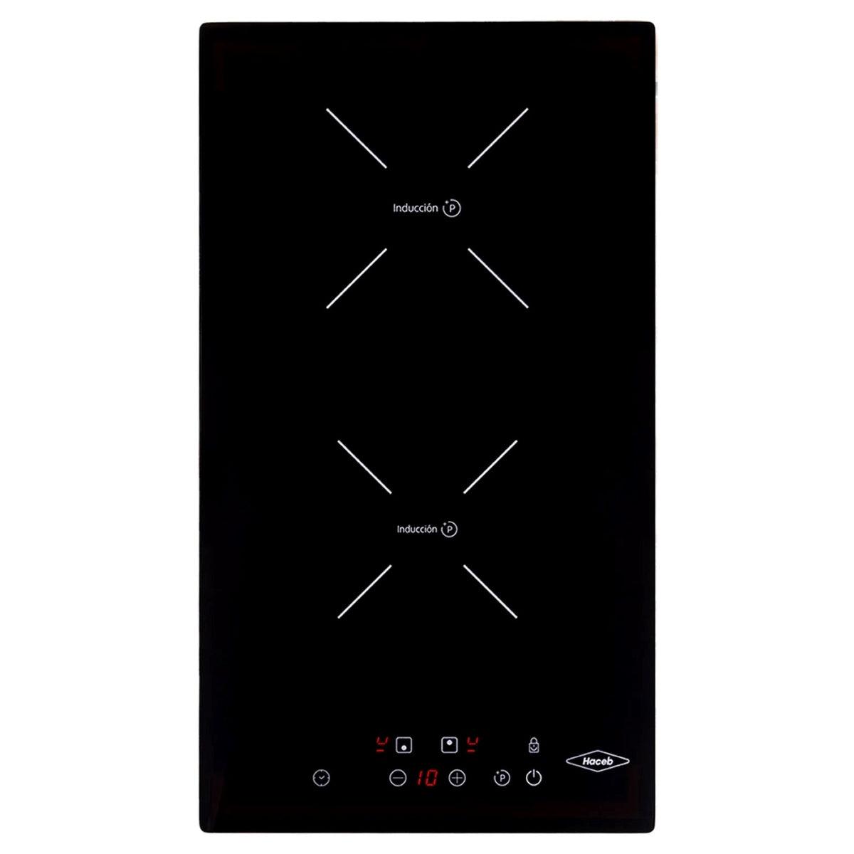 Estufa de empotrar Inducción negra 30 cm eléctrica 220V Haceb