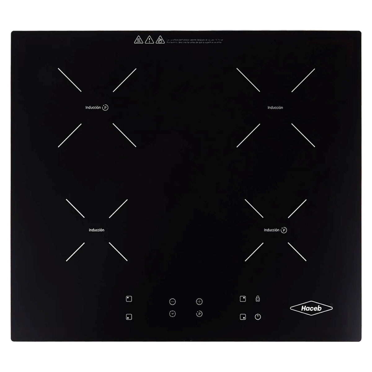 Estufa de empotrar Inducción negra 60 cm eléctrica 220V Haceb