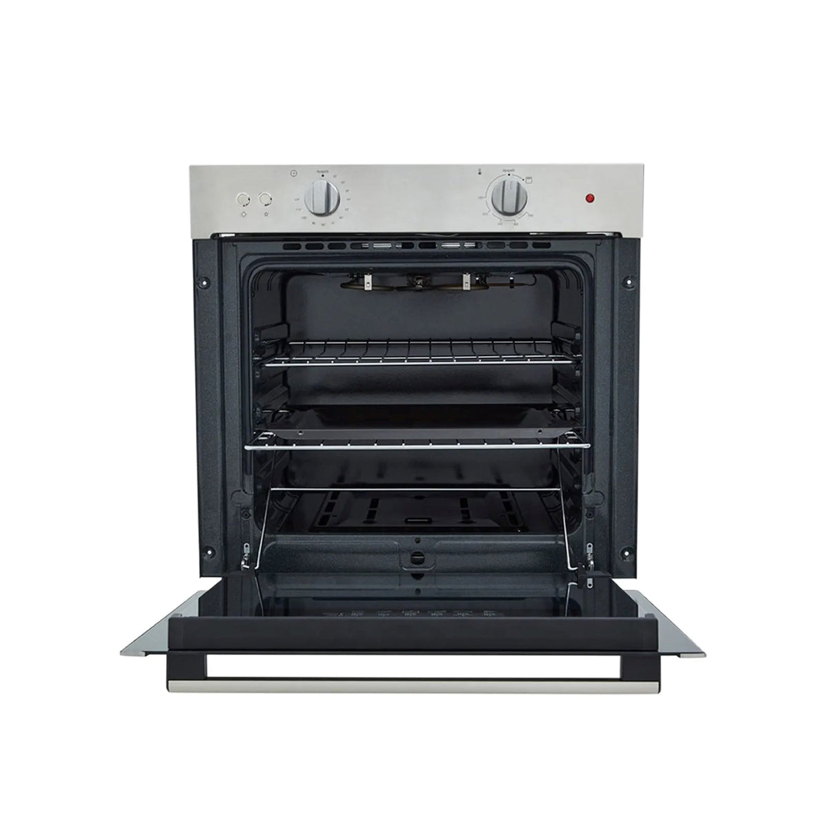 Horno mixto Tandoori 60 cm Inox con vidrio negro gas natural 120V Haceb