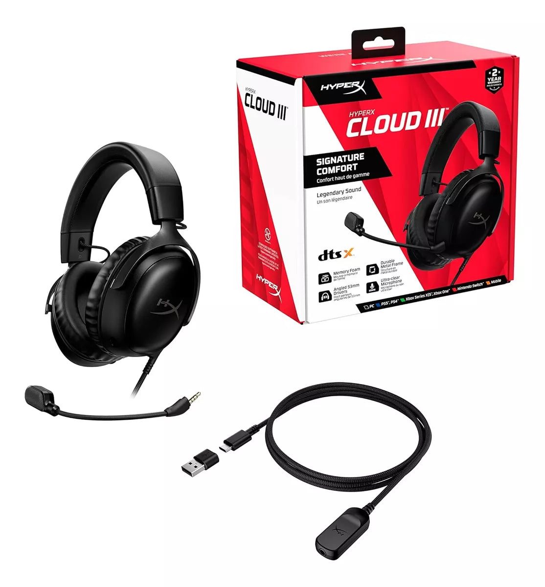 Diadema Hyper X CloudX lll Wired
