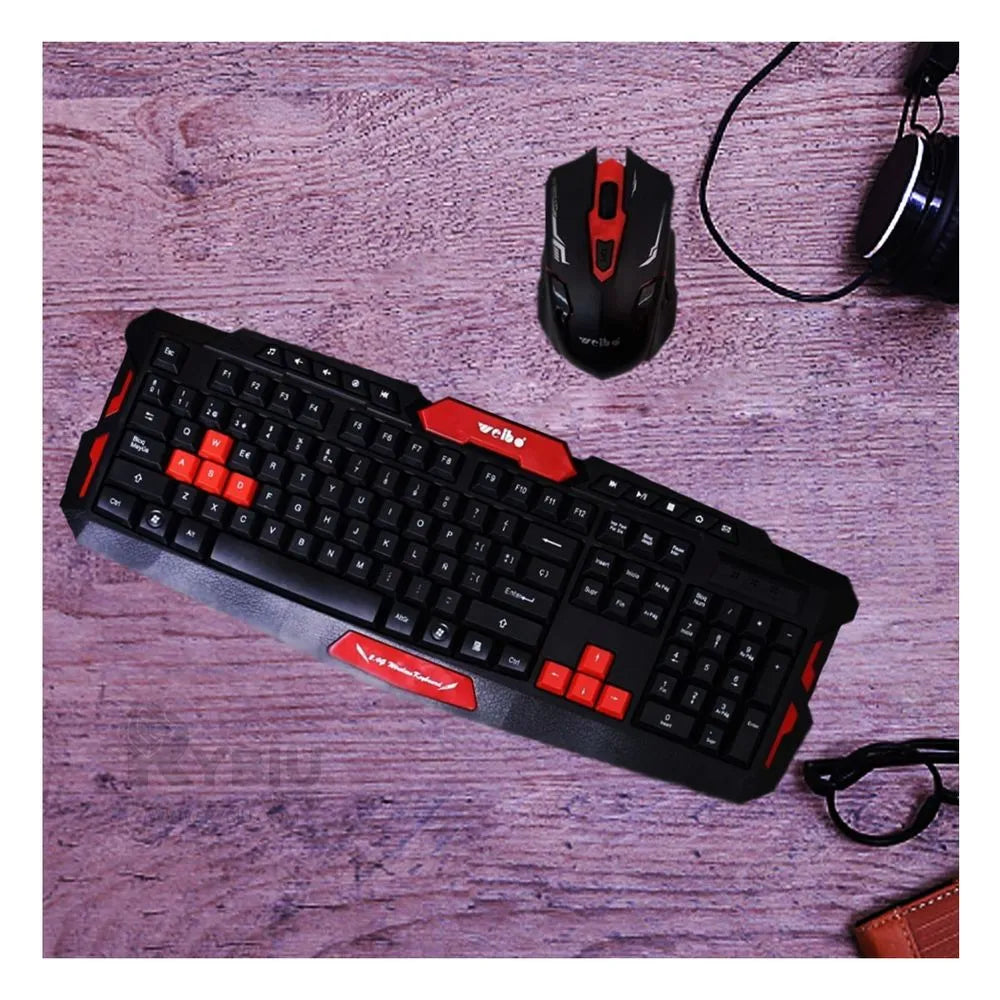 Teclado Mouse Weibo Mecanico Inalambrico Gamer Wb8088