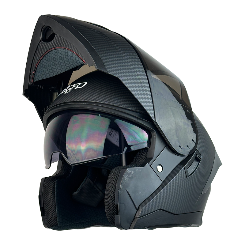 XR-900 XECURO NEGRO MATE-FIBRA CARBON ABATIBLE