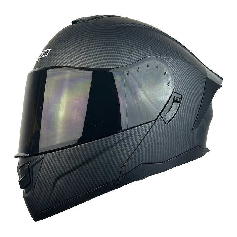 CASCO XECURO FIBRA DE CARBON NEGRO MATE XR-701