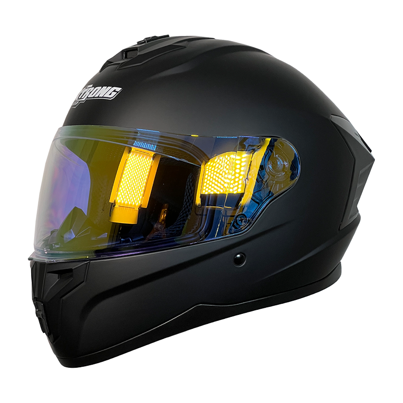 XTR-M70 XTRONG NEGRO MATE SPOILER NEGRO BRILLO VISOR REVO DORADO