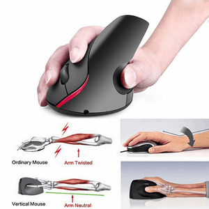 Mouse ergonómico vertical inalámbrico y recargable