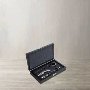 SET DE VINO X 5 ACCESORIOS CAJA MADERA 16310B-1