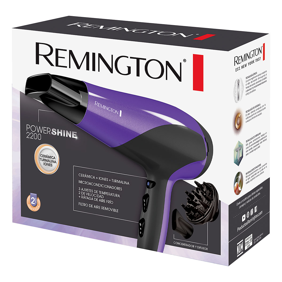SECADOR PARA CABELLO REMINGTON D3190
